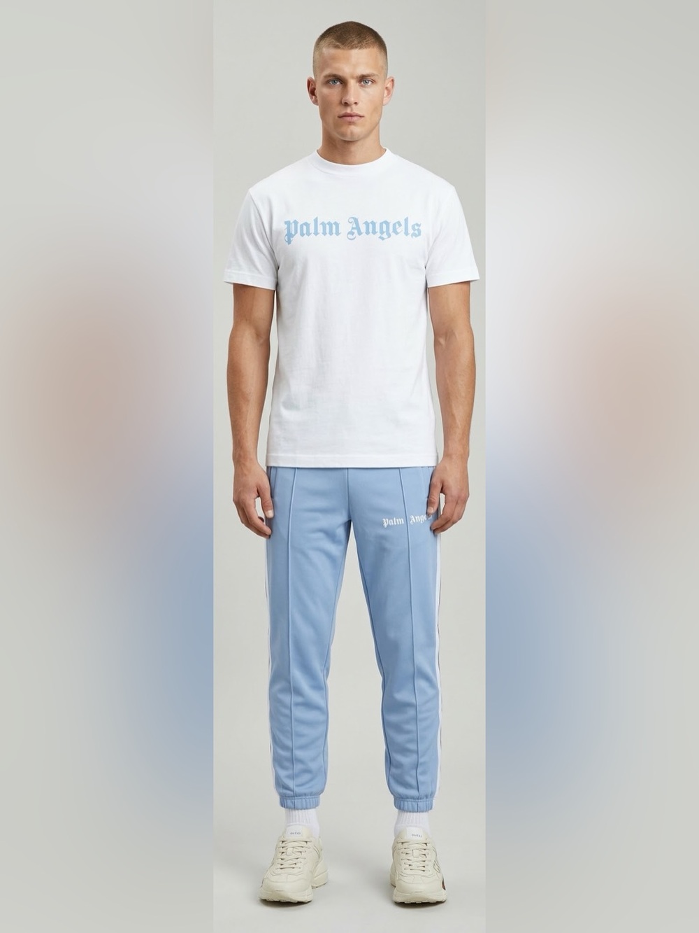 Palm Angels Blue Classic Track Pants size XXL PMCH006R20384001 ⚠️Stained!